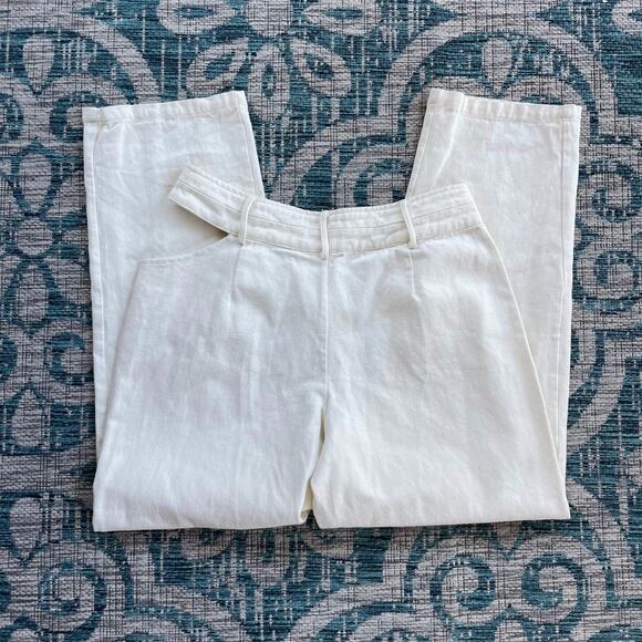 Superdown Iris Cut Out in Ivory High-Waisted Wide Leg Pants - Size M - Picture 4 of 11